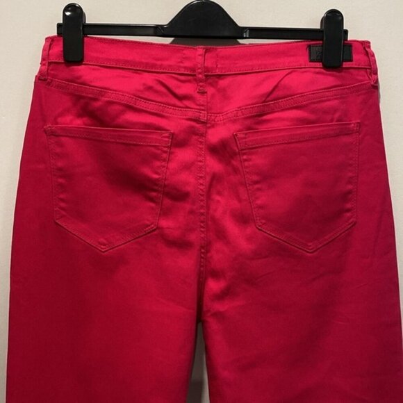 Nicole Miller Raspberry Pink Soho Skinny High Rise Ankle Jeans Size Size 12 - Picture 8 of 13